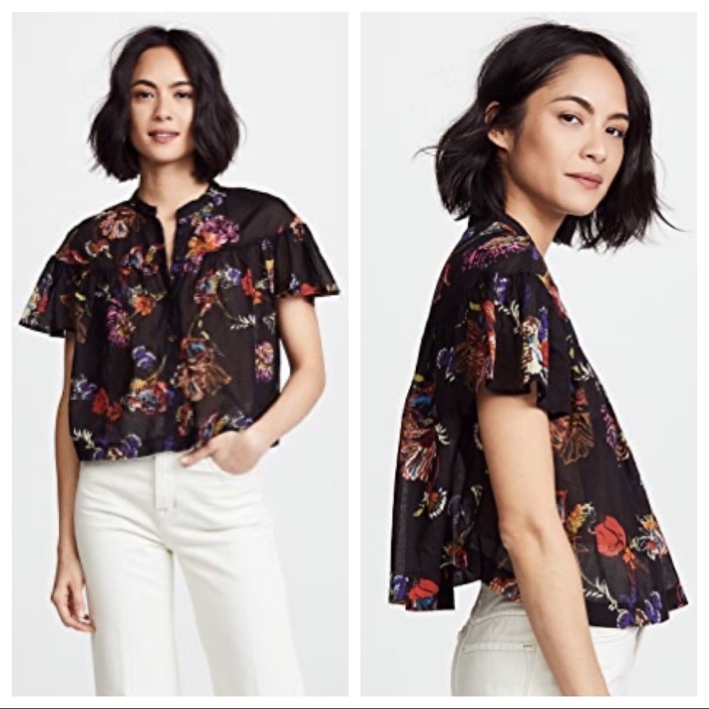 Free People Sweet Escape Cropped Floral Top S